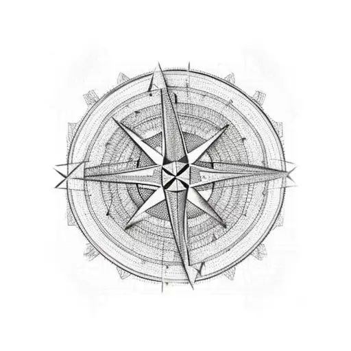 Jamaican Map With Compass