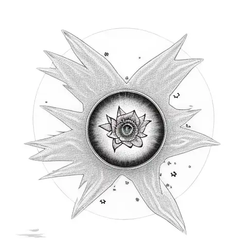 Charmander Eating A Golden Lotus Flower Under The Night Sky