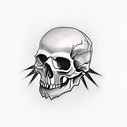 Skull With Corvus Sitting On It