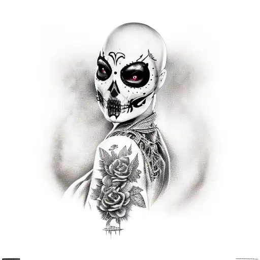 A Portrait Of A Powerful Female Figure Inspired By La Muerta