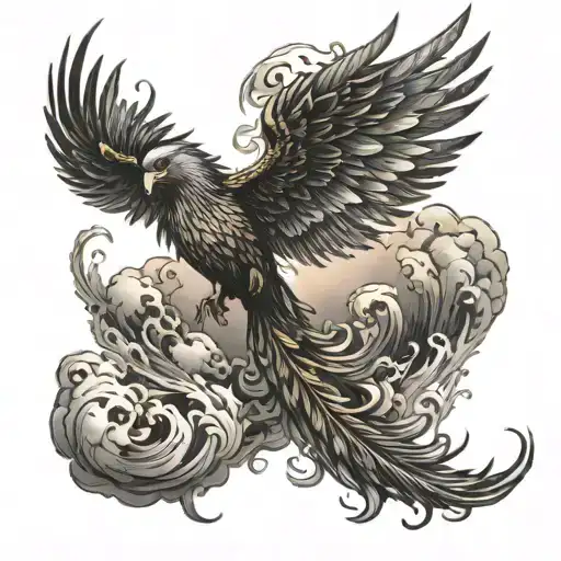 Scary Phoenix Flying