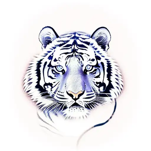 Tiger Walking Down From Mountain Chinese Art-style