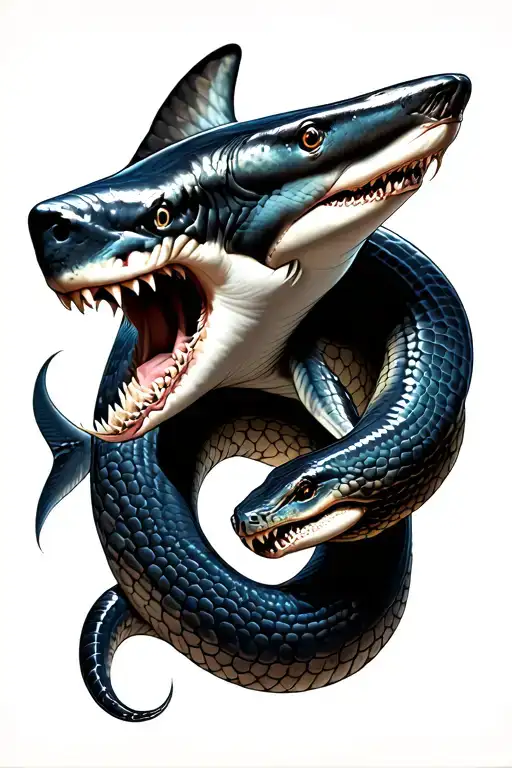 Shark With Snake