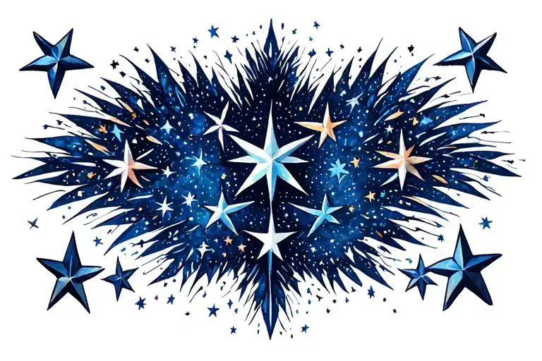 Trailing Shooting Stars Scattered