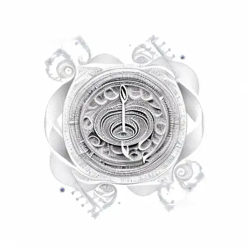 An Intricate Music Note Made Up Of Tiny Symbols Representing Different Psychological Concepts