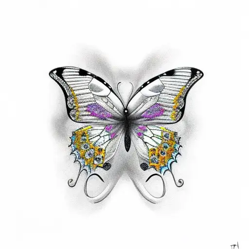 Butterfly And A Skull