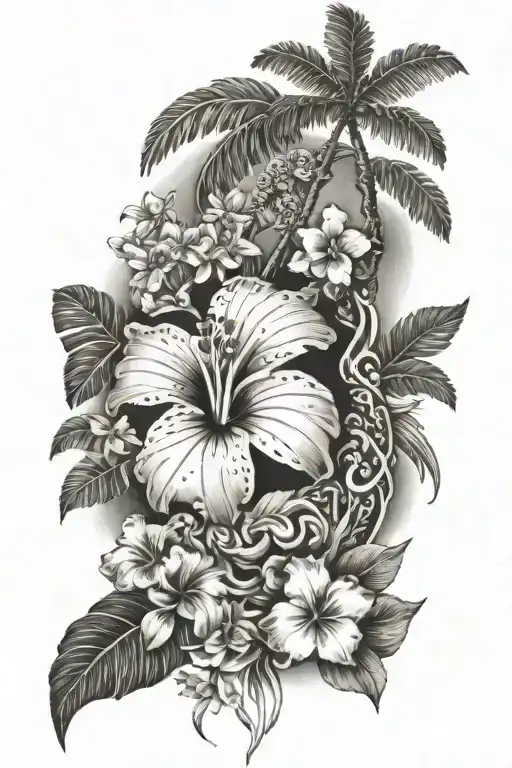 Hawaii Islands Tattoo Design