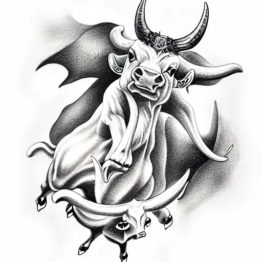 Devil Riding On Cow