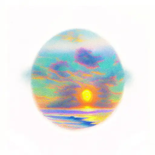 A Beach Sunset With Vibrant Colors Resembling A Movie Poster