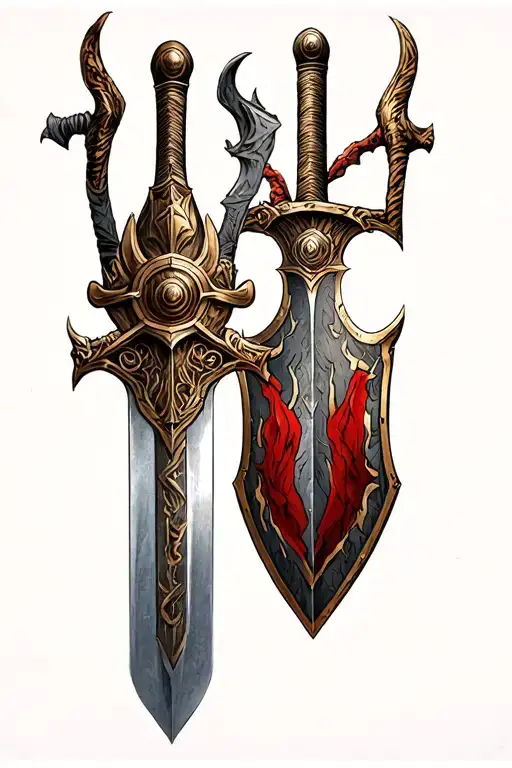 Ares God Of War Sword And Shield