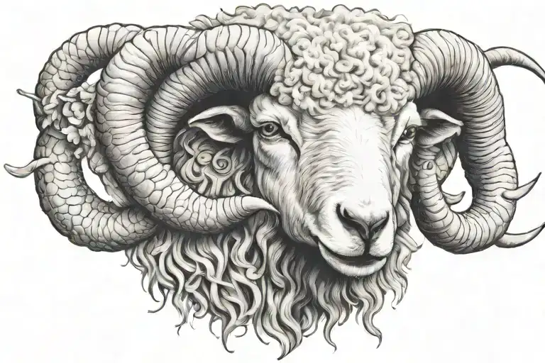 Cancer Zodiac Sign Sheep Head