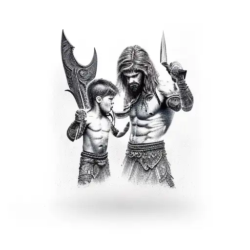 Warrior With Son