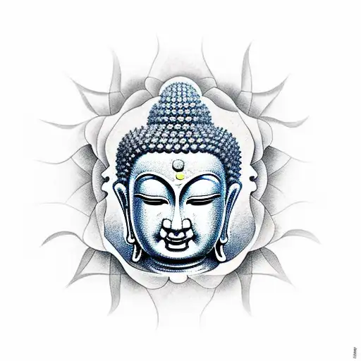 Buddha Peeping Out Of Line