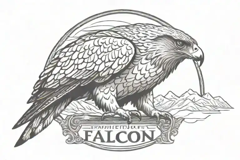Falcon Mountains Rocky Falcon Words Underneith