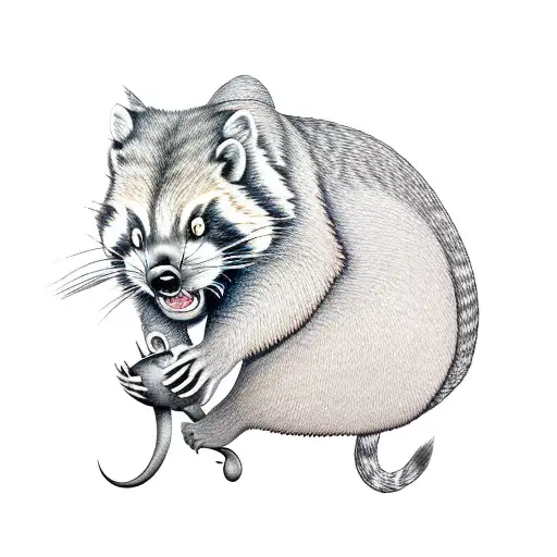 Tasmanian Devil And Red Panda Together