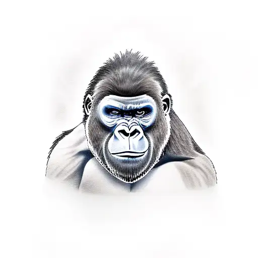 Angry Gorilla With One Eye Missing