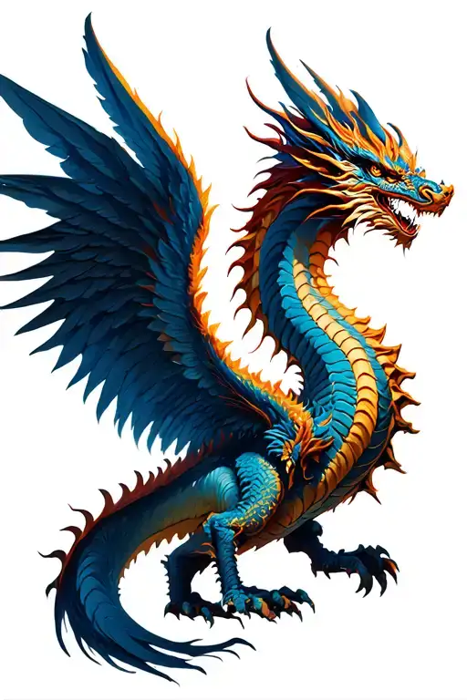 Dragon Phoenix Wings Spread