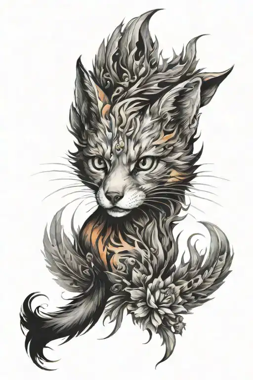 Phoenix Fox Cat Surrounded