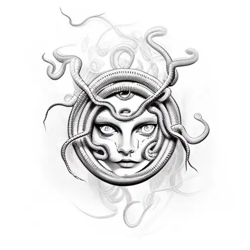 Medusa With White Eyes