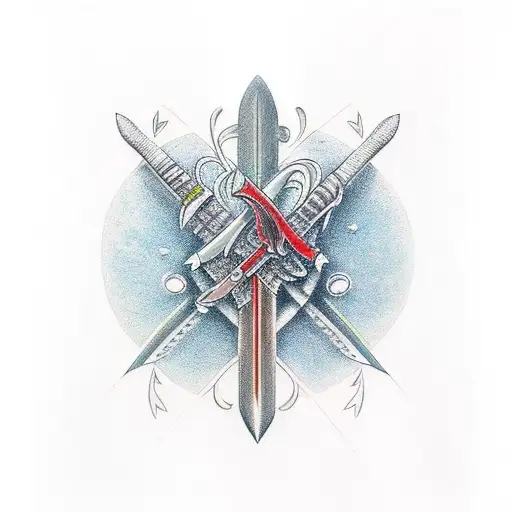 Top Of Trident Ends With Katana