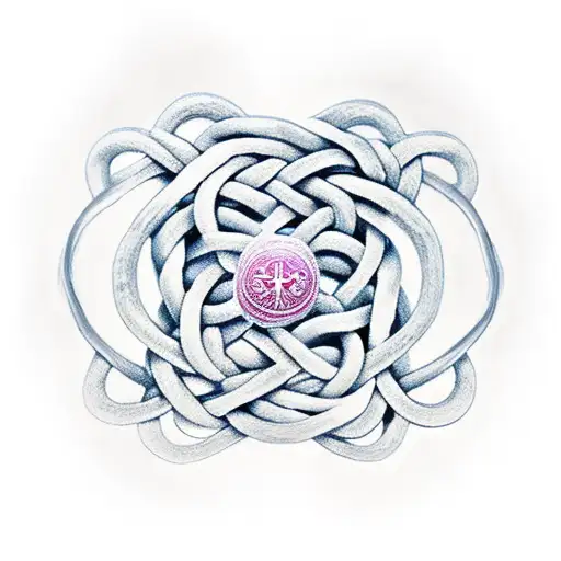 Reef Knot Intertwined With An Infinite Love Symbol