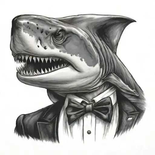 Shark Boss Wearing Tuxedo