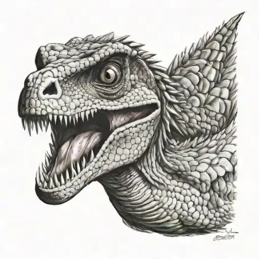 Baby Velociraptor Roaring