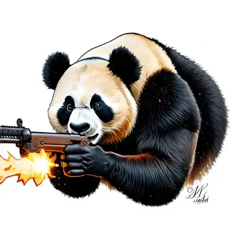 Panda Shoots From Kalashnikov