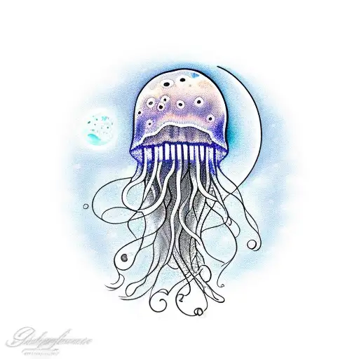 Jellyfish With Moon