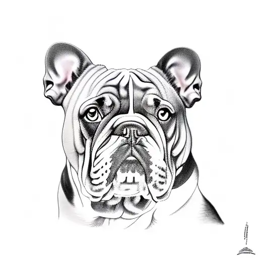 French Bull Dog White And Black