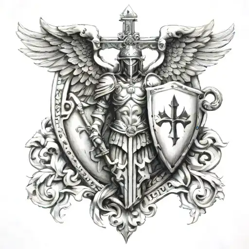 Saint Michael Archangel Sword And Shield