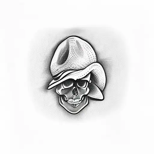 Skull With A Straw Hat