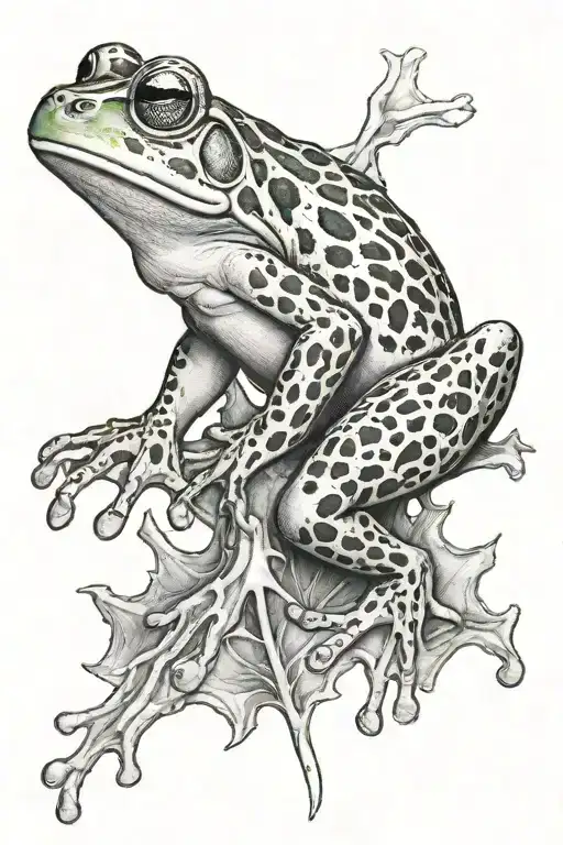 Frog Climbing Up Back