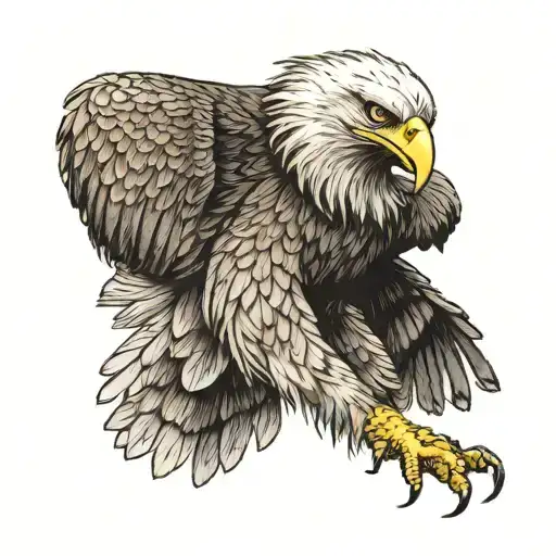 Walking Eagle Wearing A Full Diaper