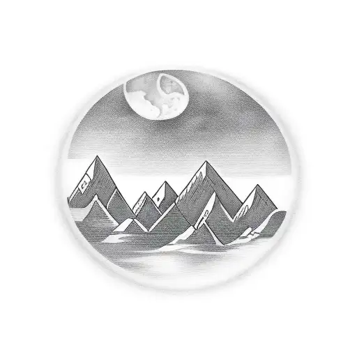 Hourglass With Mountains The Background