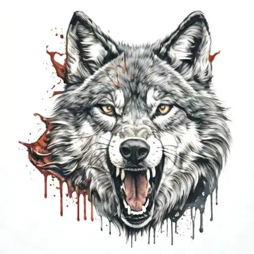 Bloody Gray Wolf