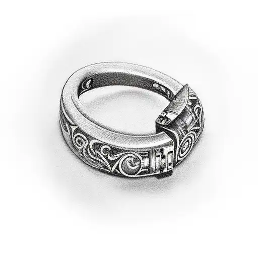 Arm Ring With A Moutain