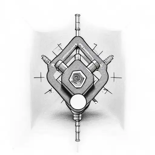 Dumbbell With The Reflection Of A Construction Site In The Background