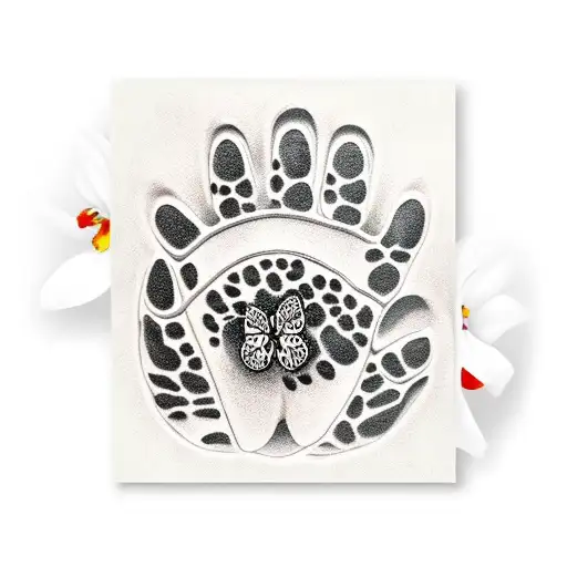 Bear Paw With Butterfly As Pad Of Paw