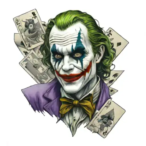 Joker Full Body And Dice And Cards Forming The Shape And Az Alkmaar