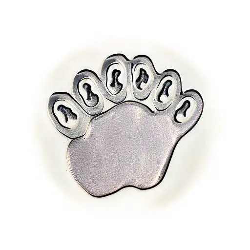 Lab Dog Paw Print With The Name Copper Written Inside Of It