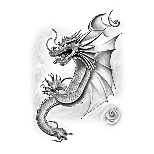 A Dragon Symbolizing Life Purposes And Freedom
