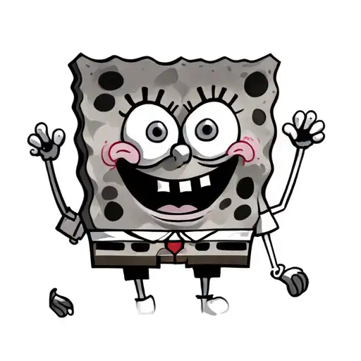 Spongebob Squarepants Black Grey