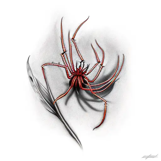 Red Spider Lilly Black Sleeve