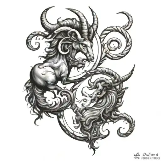Capricorn And Gemini Zodiac Symbol
