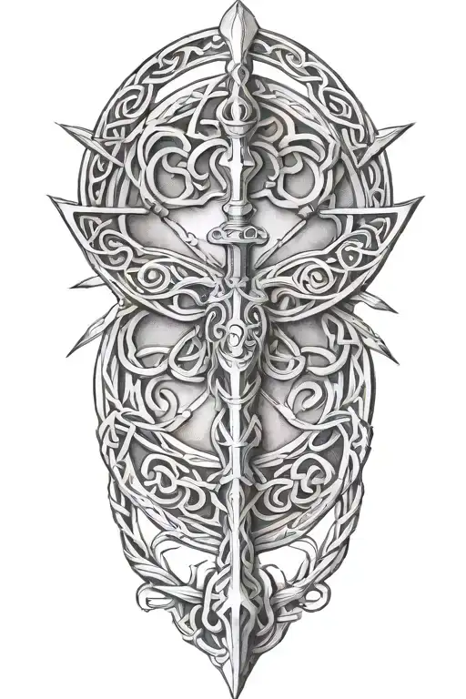 Celtic Knot With Bow And Arrow