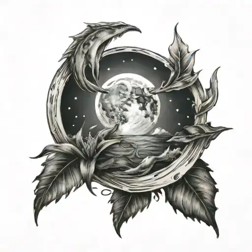 Moon And Ocean Spirit Symbol