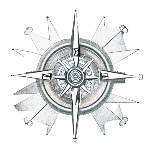 Steampunk Clock With Gears And A Compass