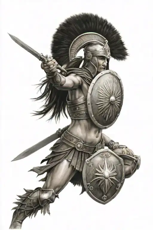 Women Spartan Warrior Spartan Shield