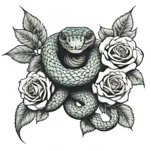 Roses With Snake